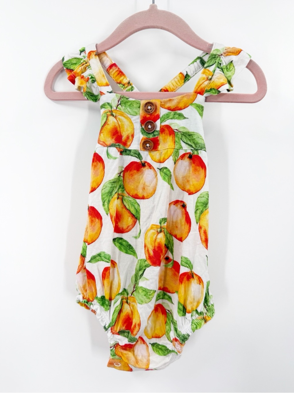 Posh Peanut Peach Bubble Romper